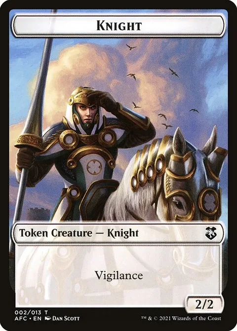 Knight, card 2 from Forgotten Realms Commander Tokens
