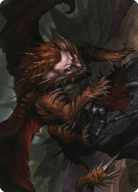 Manticore // Manticore, card 6 from Adventures in the Forgotten Realms Art Series