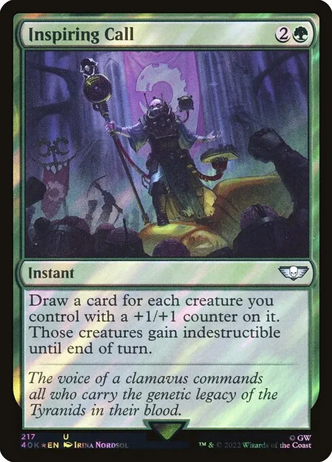 Inspiring Call, card 217★ from Warhammer 40,000 Commander