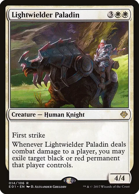 Lightwielder Paladin, card 14 from Archenemy: Nicol Bolas