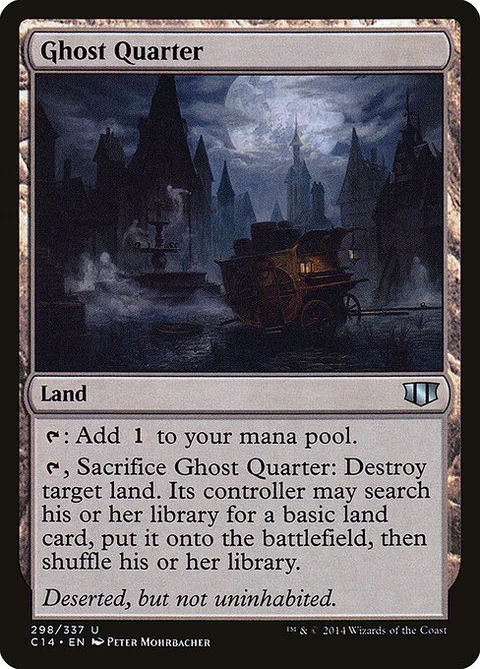 Ghost Quarter, card 298 from Commander 2014