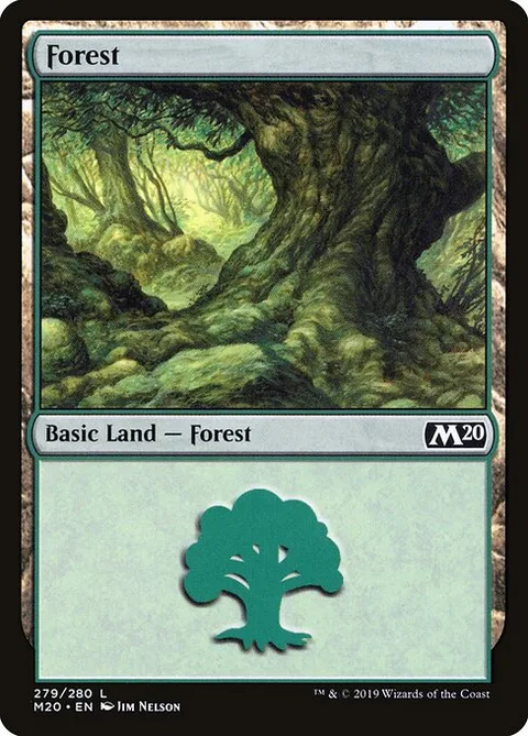 Forest, card 279 from Core Set 2020