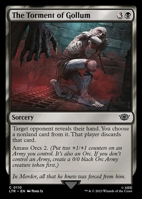 The Torment of Gollum, card 110 from The Lord of the Rings: Tales of Middle-earth