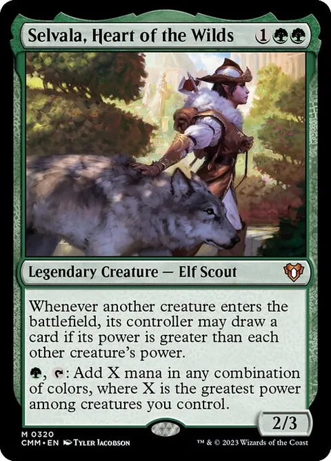 Selvala, Heart of the Wilds, card 320 from Commander Masters