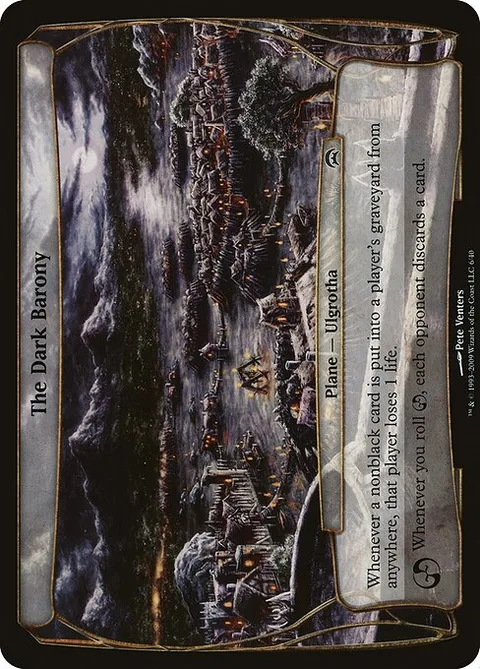 The Dark Barony, card 6 from Planechase Planes