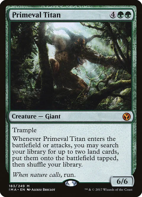 Primeval Titan, card 183 from Iconic Masters