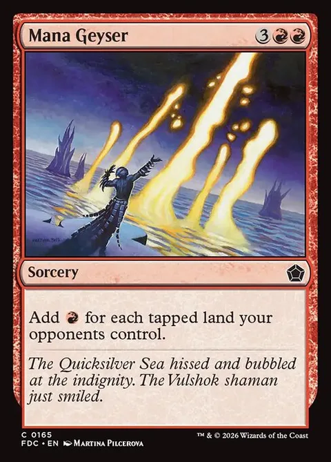 Mana Geyser, card 165 from Foundations Commander