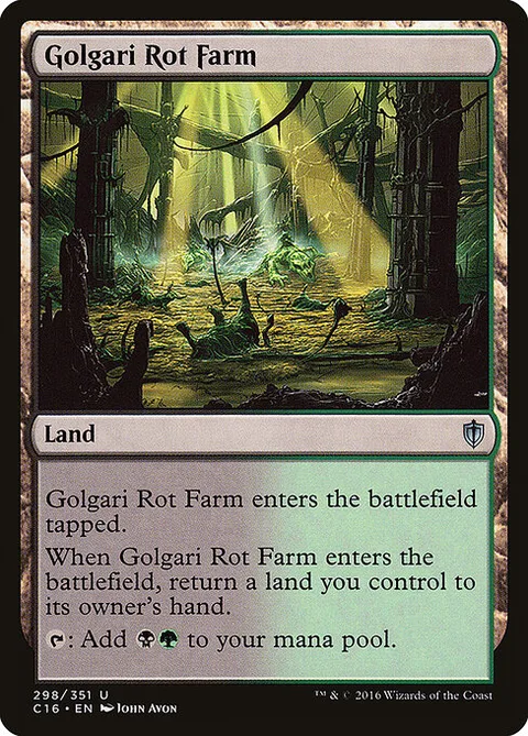 Golgari Rot Farm, card 298 from Commander 2016