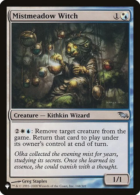 Mistmeadow Witch, card SHM-144 from The List