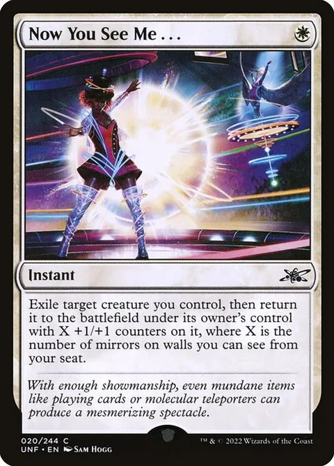 Now You See Me . . ., card 20 from Unfinity