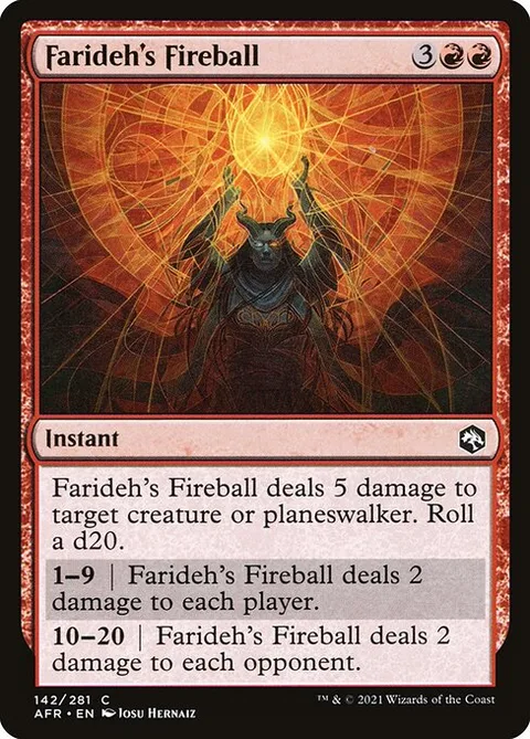 Farideh's Fireball, carte 142 de Adventures in the Forgotten Realms