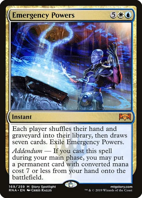 Emergency Powers, card 169 from Ravnica Allegiance