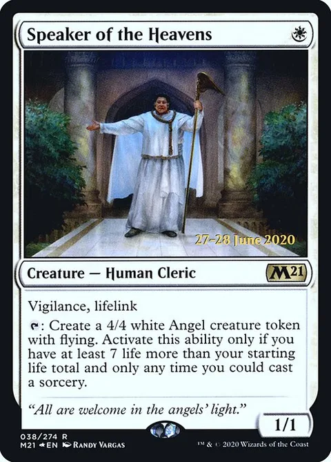 Speaker of the Heavens, card 38s from Core Set 2021 Promos