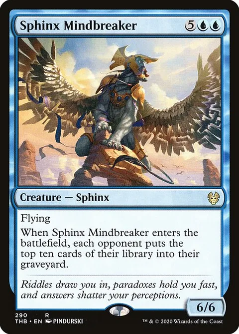 Sphinx Mindbreaker, card 290 from Theros Beyond Death