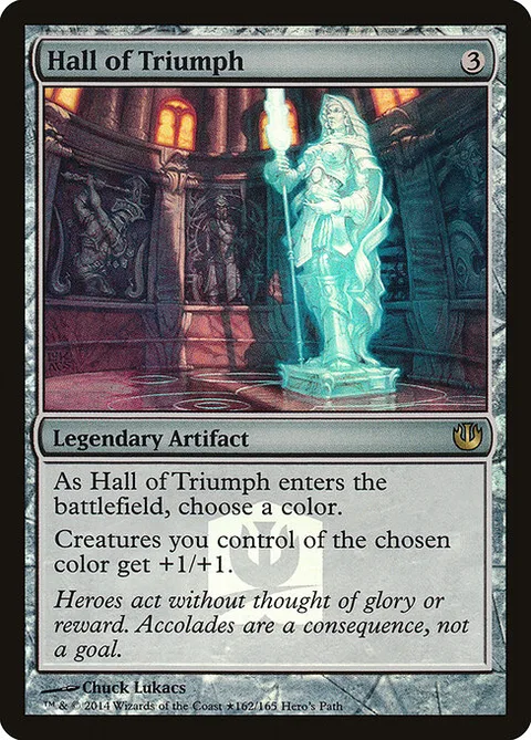 Hall of Triumph, card 162 from Journey into Nyx Promos