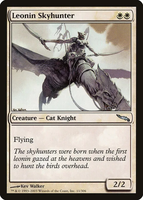 Leonin Skyhunter, card 11 from Mirrodin