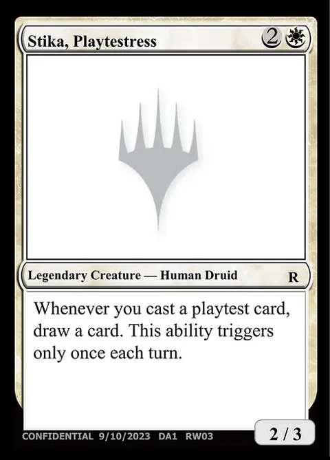 Stika, Playtestress, card RW03d from Unknown Event