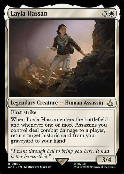 Layla Hassan, card 7 from Assassin's Creed