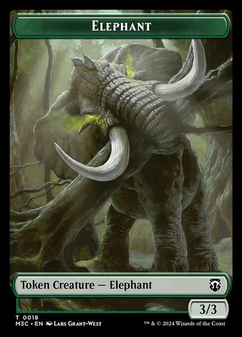 Elephant, card 18 from Modern Horizons 3 Commander Tokens