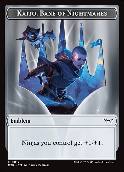 Kaito, Bane of Nightmares Emblem, carte 17 de Duskmourn: House of Horror Tokens
