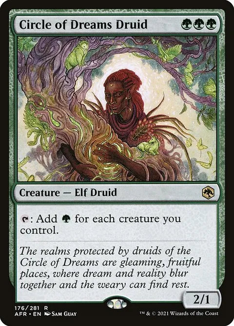 Circle of Dreams Druid, card 176 from Adventures in the Forgotten Realms