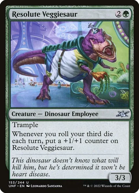 Resolute Veggiesaur, card 153 from Unfinity