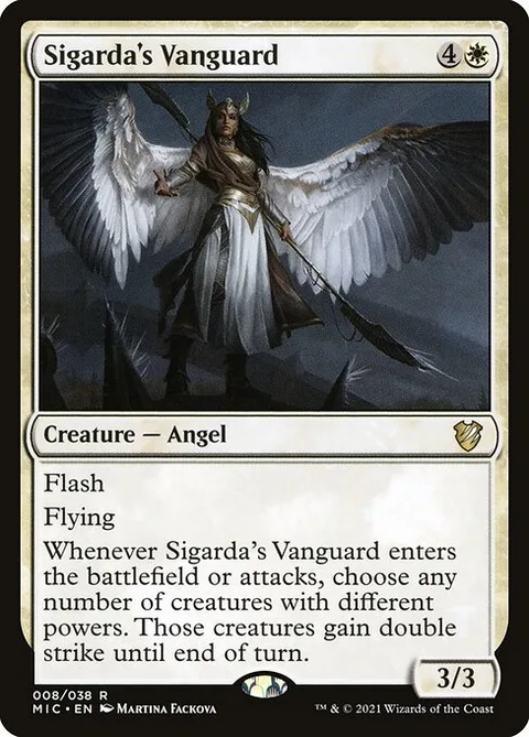 Sigarda's Vanguard, card 8 from Midnight Hunt Commander