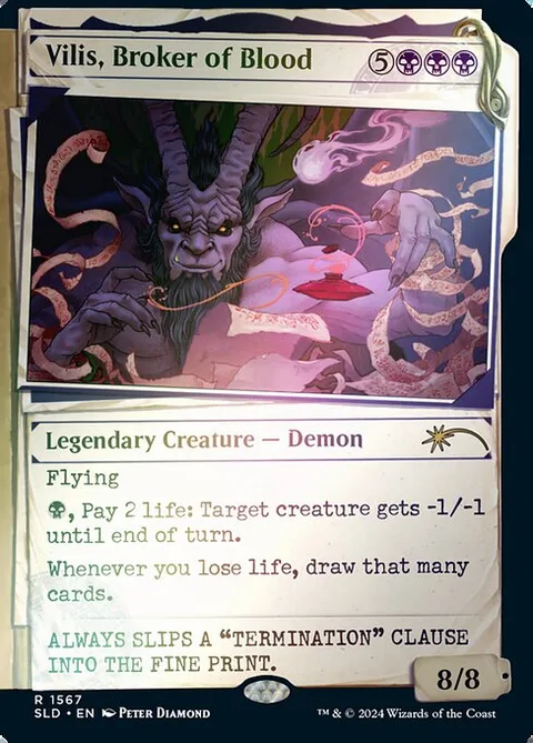 Vilis, Broker of Blood, card 1567★ from Secret Lair Drop