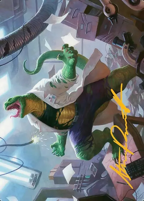 Lizard, Connors's Curse // Lizard, Connors's Curse, card 18 from Marvel's Spider-Man Art Series