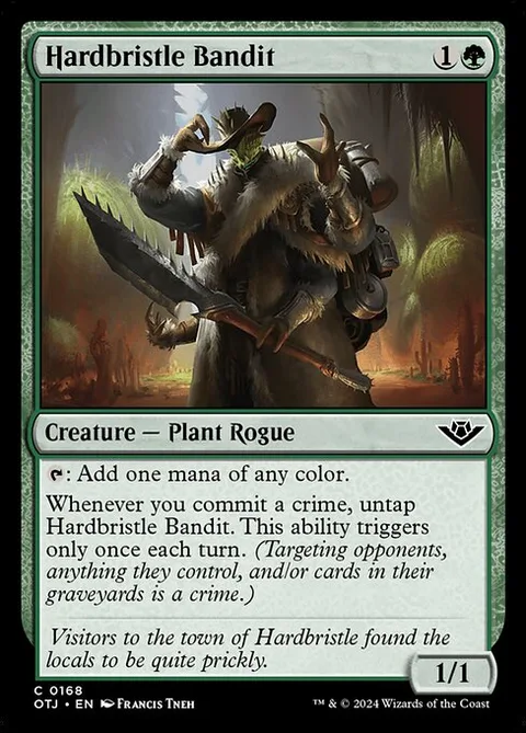 Hardbristle Bandit, card 168 from Outlaws of Thunder Junction