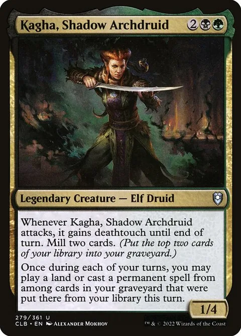Kagha, Shadow Archdruid, carte 279 de Commander Legends: Battle for Baldur's Gate