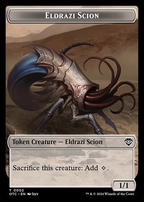 Eldrazi Scion, card 2 from Outlaws of Thunder Junction Commander Tokens
