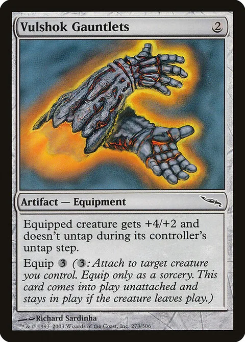 Vulshok Gauntlets, carte 273 de Mirrodin