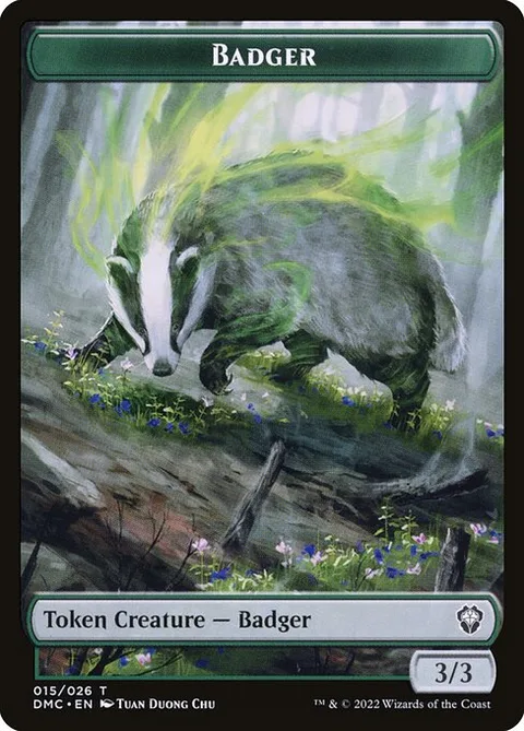 Badger, card 15 from Dominaria United Tokens