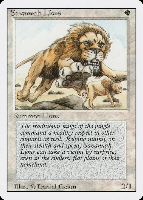 Savannah Lions, card 39 from Revised Edition