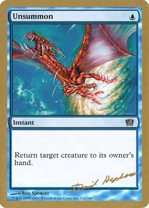 Unsummon, carte dh112 de World Championship Decks 2003