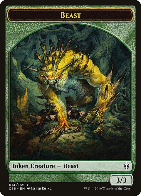 Beast, card 14 from Commander 2016 Tokens