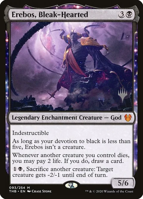 Erebos, Bleak-Hearted, card 93p from Theros Beyond Death Promos
