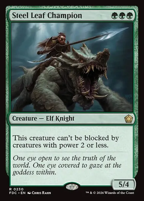 Steel Leaf Champion, card 230 from Foundations Commander
