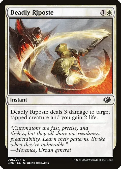 Deadly Riposte, card 5 from The Brothers' War