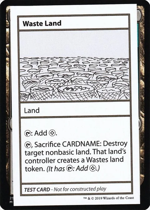 Waste Land, card 121 from Mystery Booster Playtest Cards 2021