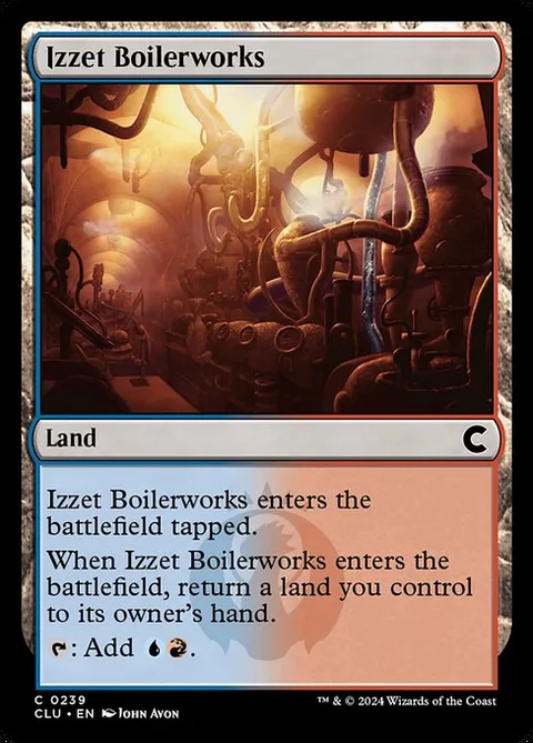 Izzet Boilerworks, card 239 from Ravnica: Clue Edition