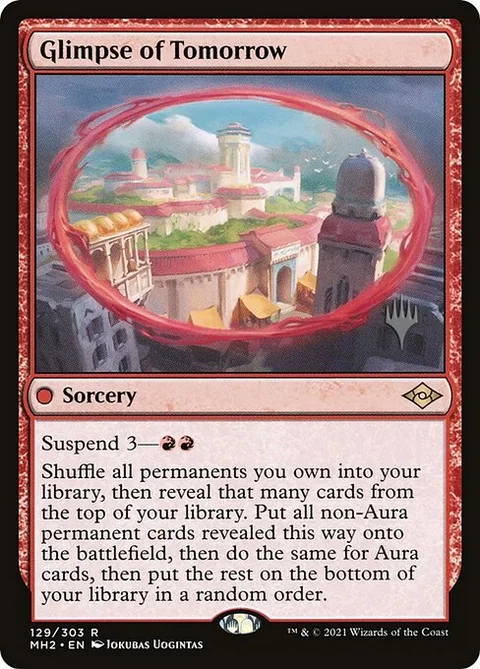 Glimpse of Tomorrow, card 129p from Modern Horizons 2 Promos