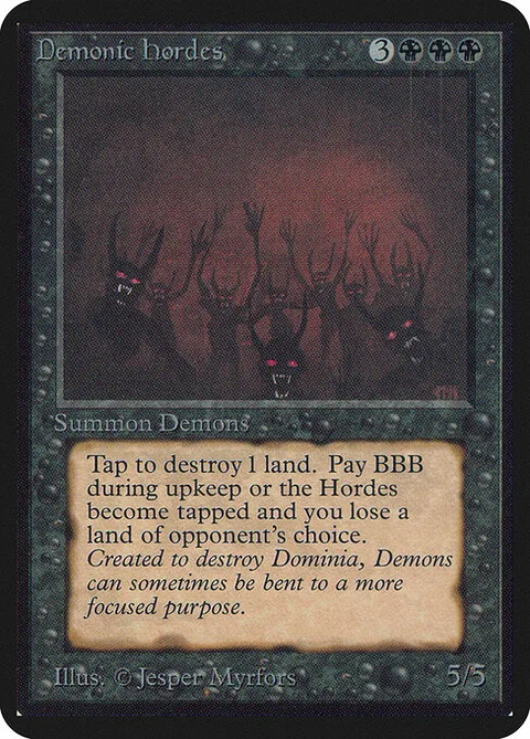 Demonic Hordes, card 103 from Limited Edition Alpha