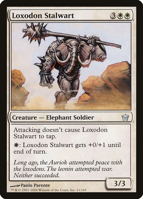 Loxodon Stalwart, card 11 from Fifth Dawn