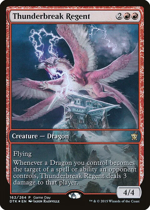 Thunderbreak Regent, card 162 from Dragons of Tarkir Promos