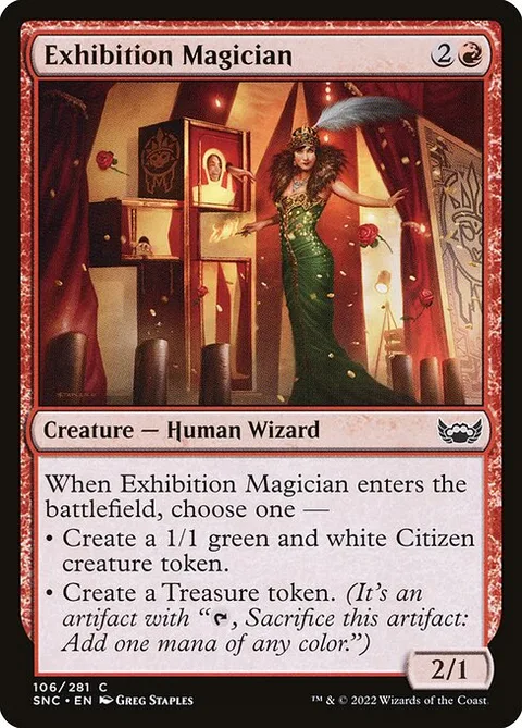 Exhibition Magician, card 106 from Streets of New Capenna