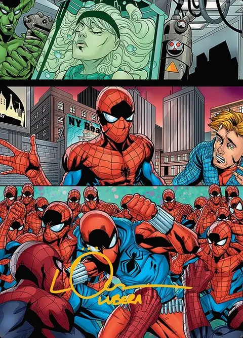 The Clone Saga // The Clone Saga, card 42 from Marvel's Spider-Man Art Series