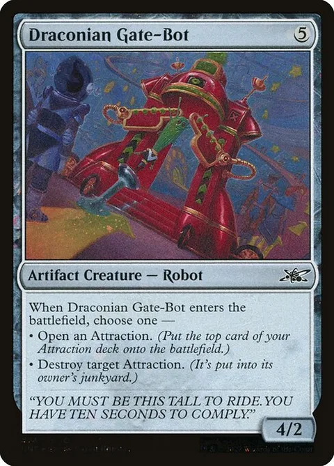 Draconian Gate-Bot, card 474 from Unfinity