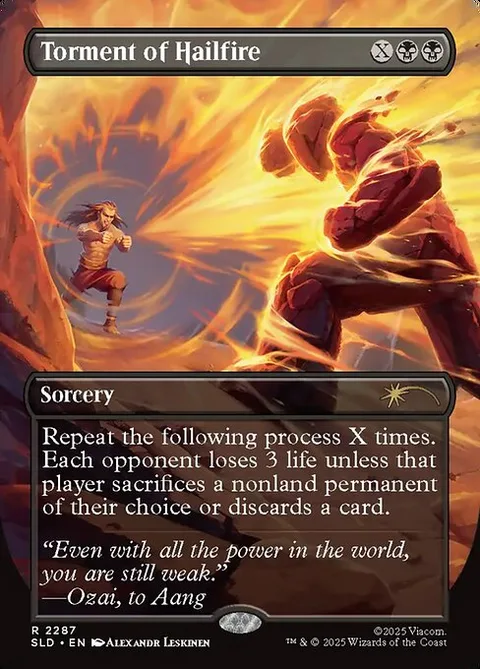 Torment of Hailfire, card 2287 from Secret Lair Drop